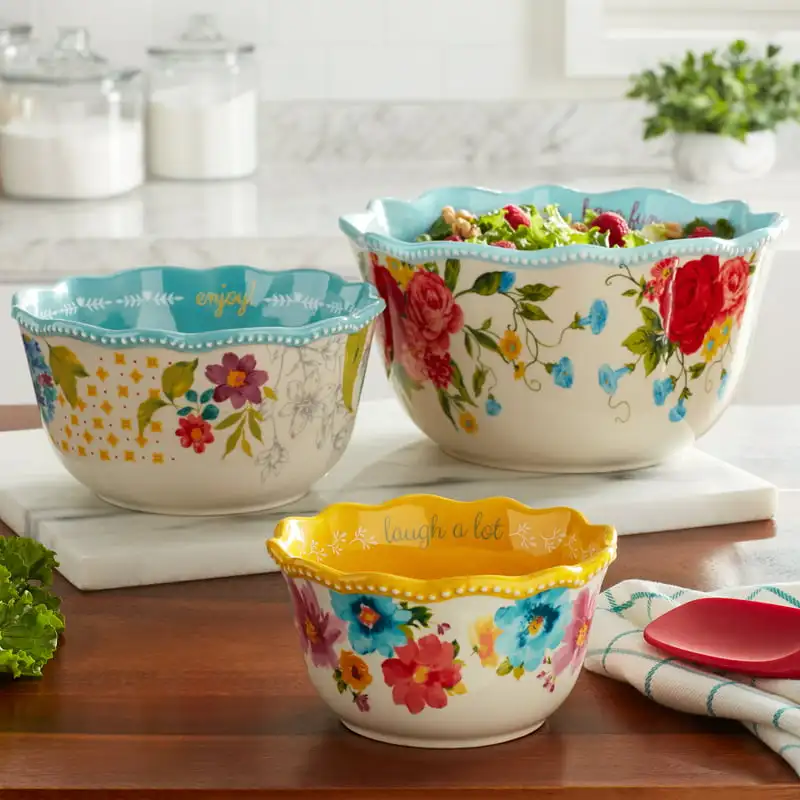 Rose Sentiment Serving Bowls, 3-Piece Set Ramen bowl Large wooden mixing bowl Plastic bowl Soup bowl Enamel plate Kawaii tablewa
Rose Sentiment Serving Bowls, 3-Piece Set Ramen bowl Large wooden mixing bowl Plastic bowl Soup bowl Enamel plate Kawaii tablewa
