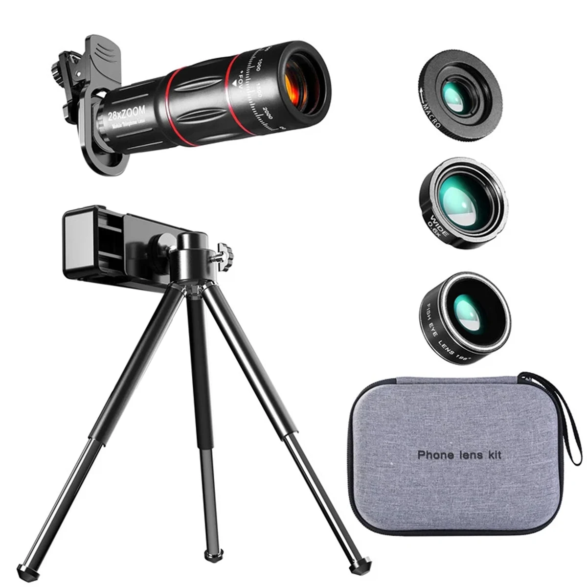

28X HD фото объектив телескоп зум макрообъектив для iPhone Samsung смартфон рыбий глаз Lente Para Celular