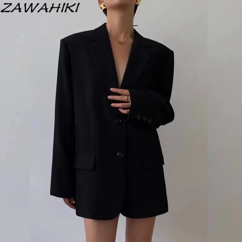 Черный блейзер zawхитки, весна-осень, Новое поступление, свободные винтажные корейские модные повседневные универсальные темпераментные однотонные Топы Y2K
Черный блейзер zawхитки, весна-осень, Новое поступление, свободные винтажные корейские модные повседневные универсальные темпераментные однотонные Топы Y2K