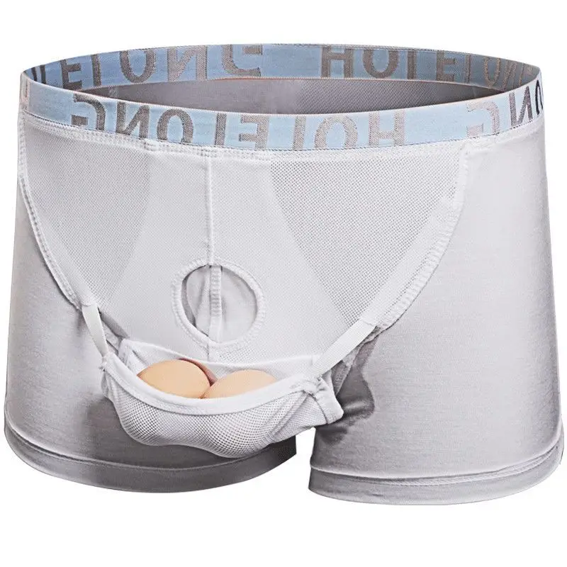 

Men Scrotal Support Belt Functional Underwear Health Care Boxer Spermatic Vein Testicle Lifting Bullet Scrotal Separation Boxers