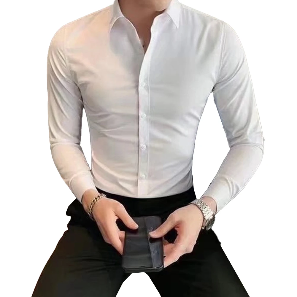 Mens Formal Button Down Long Sleeve Business Shirts Slim Dress Shirt Blouse Tops Men's Social Shirt Blouses Tops Man Clothes
Mens Formal Button Down Long Sleeve Business Shirts Slim Dress Shirt Blouse Tops Men's Social Shirt Blouses Tops Man Clothes