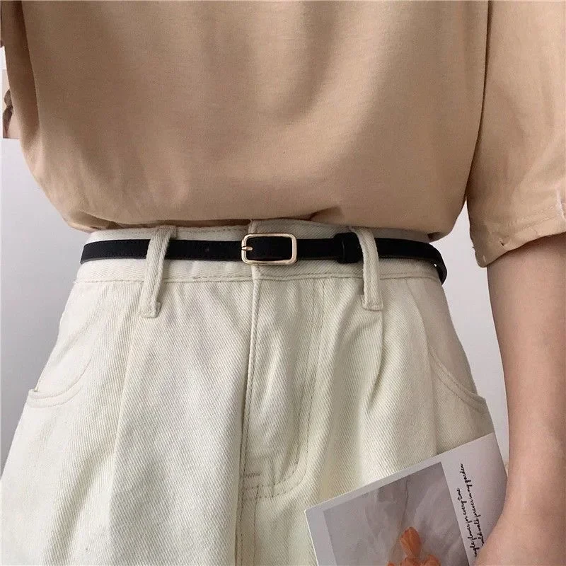 

Casual Men's Belt Second Cow Leather Belts Strap Male Metal Smooth Belt