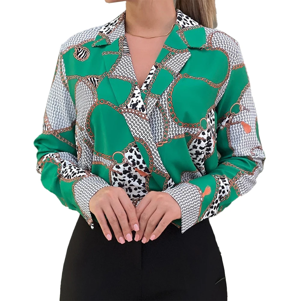 Ladies V Neck Blouse Print Long Sleeve Shirt Tops Suitable for Fall/Spring/Autumn/Winter Green/Orange/Pink/Black
Ladies V Neck Blouse Print Long Sleeve Shirt Tops Suitable for Fall/Spring/Autumn/Winter Green/Orange/Pink/Black