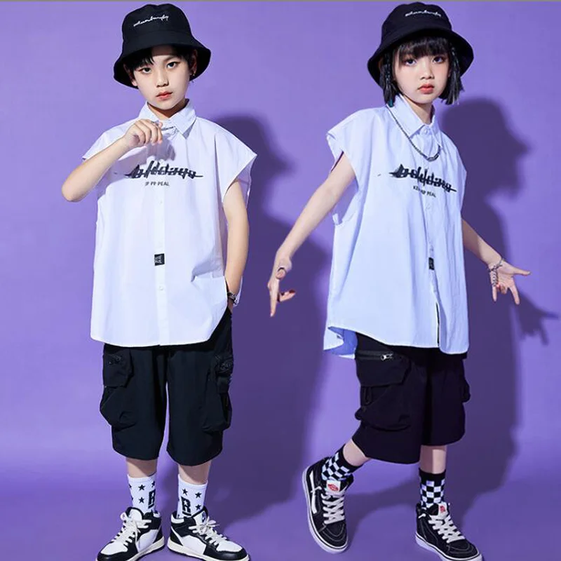 Kids Hip Hop Clothing White Short Sleeve Shirt Tops Casual Summer Cargo Shorts For Girl Boy Jazz Dance Costumes Outfit Clothes
Kids Hip Hop Clothing White Short Sleeve Shirt Tops Casual Summer Cargo Shorts For Girl Boy Jazz Dance Costumes Outfit Clothes