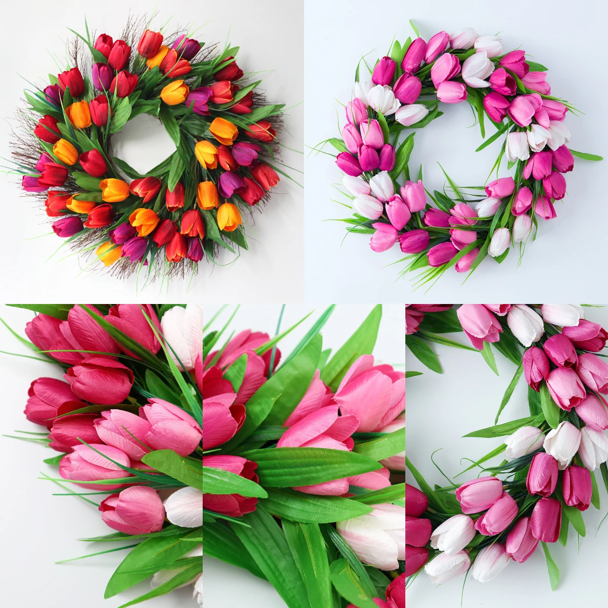 Tulipan Wreath Artificial Flower Door Wall Hanging Wedding Easter Party Decoration Spring Decor Front Door Home Decor
Tulipan Wreath Artificial Flower Door Wall Hanging Wedding Easter Party Decoration Spring Decor Front Door Home Decor
