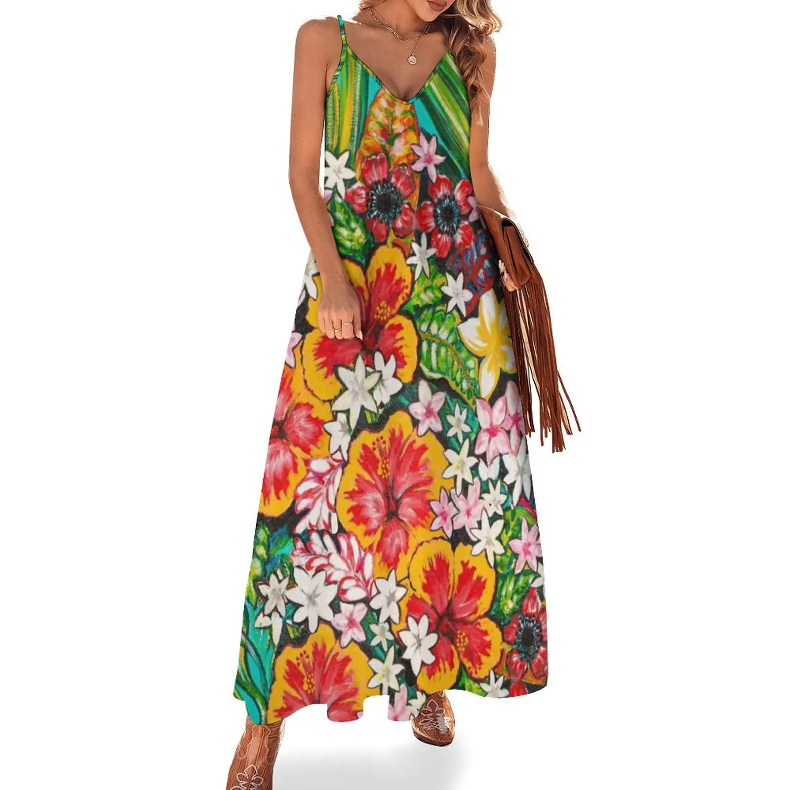 

New Alternative Tribute to Melanin #1- Flowers only Sleeveless Dress ladies dresses for women 2023 women's summer dress 2023