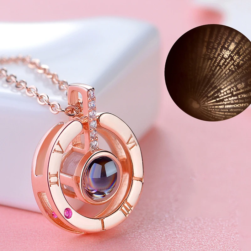 Projection Necklace 100 Languages I Love You Pendant Jewelry For Lover Girlfriend Trendy Couple Romantic Cute Accessories Love
Projection Necklace 100 Languages I Love You Pendant Jewelry For Lover Girlfriend Trendy Couple Romantic Cute Accessories Love