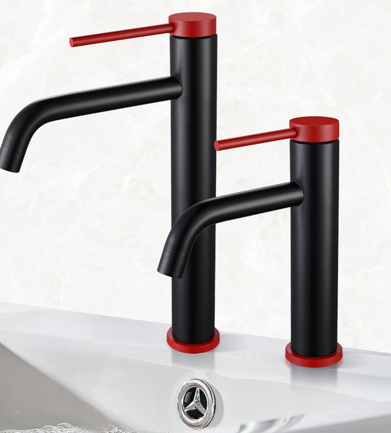 Black Red Bathroom Faucet Tall Basin Faucets Hot Cold Water Mixer Countertop Sink Tap Crane Single Handle One Hole Lavatory Tap
Black Red Bathroom Faucet Tall Basin Faucets Hot Cold Water Mixer Countertop Sink Tap Crane Single Handle One Hole Lavatory Tap