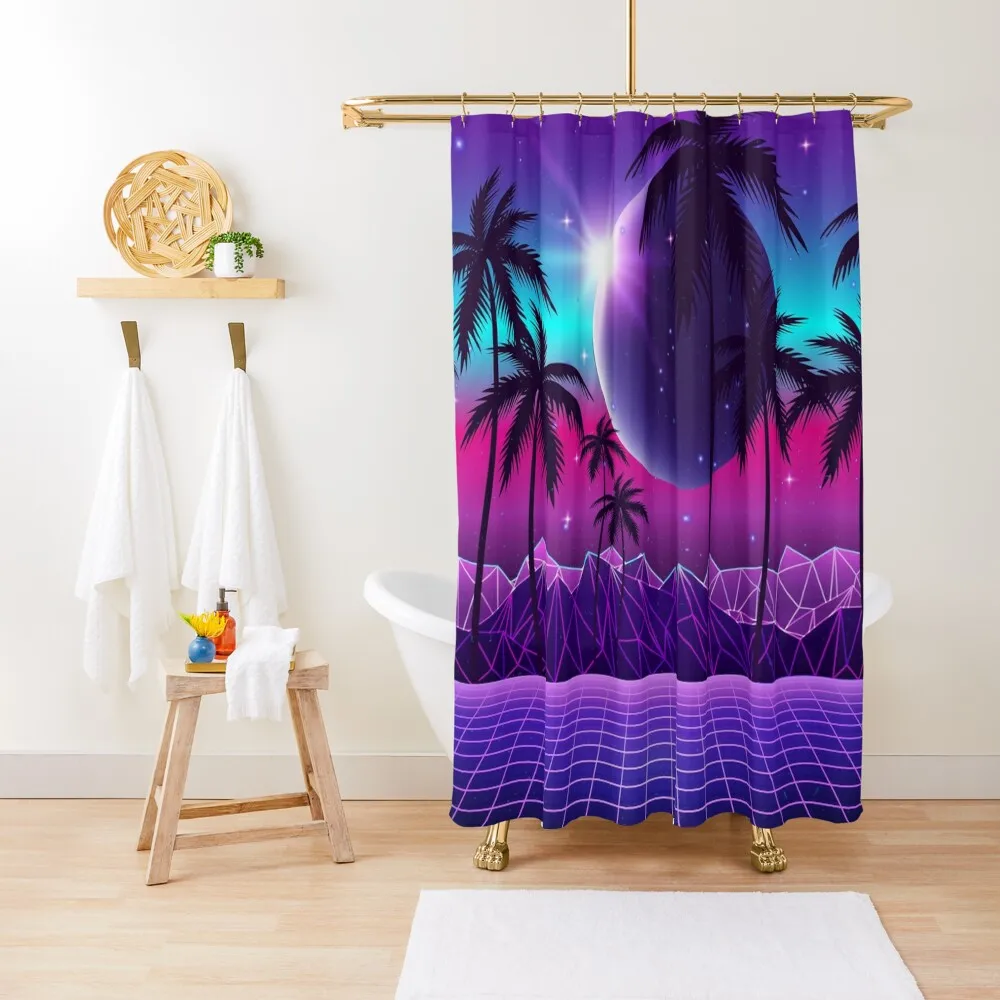 

Twilight Retrowave Shower Curtain Cute Shower In The Bathroom Bathtub Bathroom Accessorys Curtain