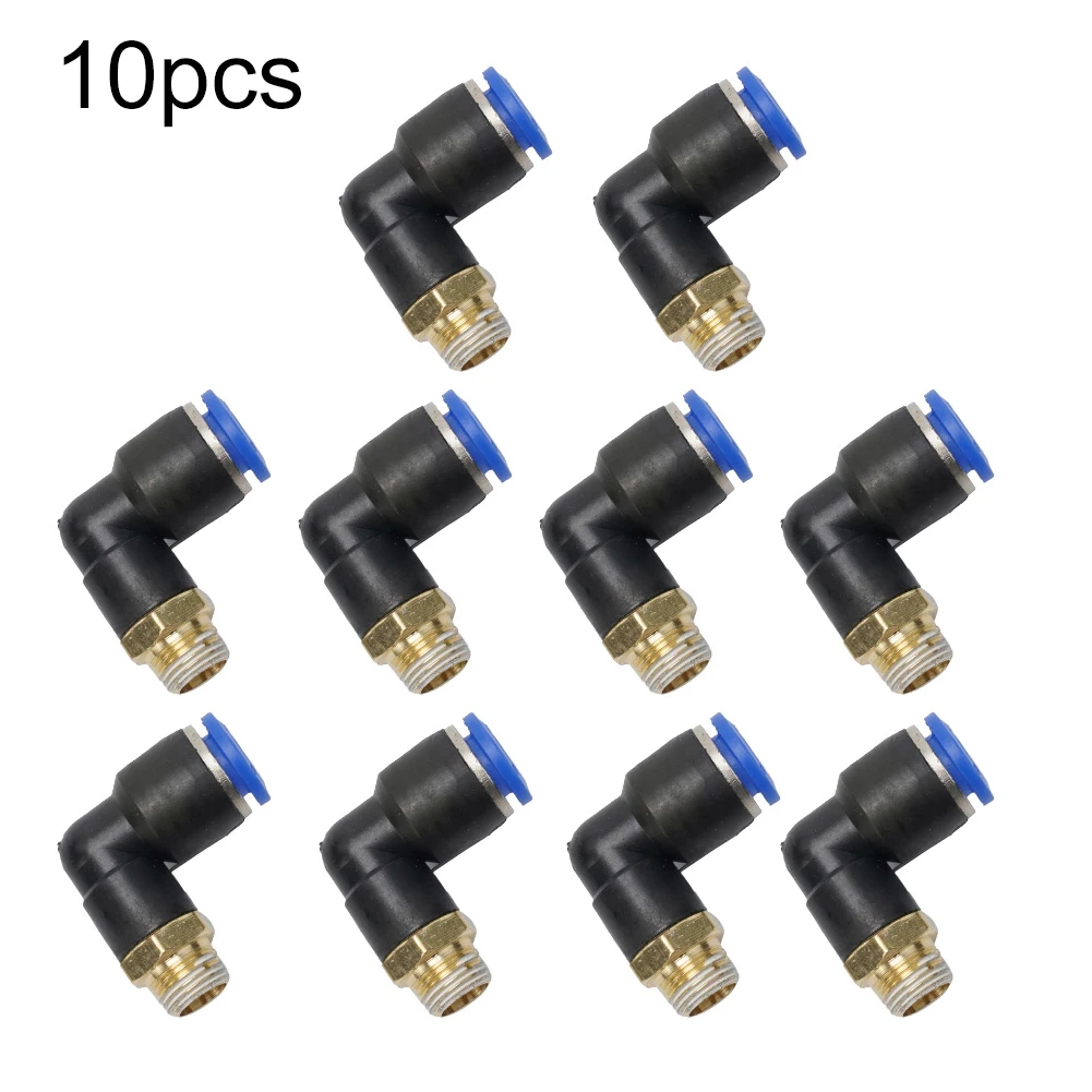 

10pcs Male Elbow Quick Connector PL8-01 1/8\\\\\\'\\\\\\' L Fitting Connector Tube 8mm For Coats Tire Changer Machine Parts