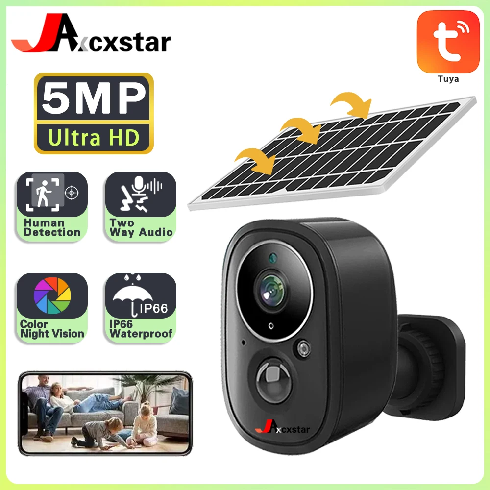 Tuya 5MP Security Cameras Wireless Outdoor Battery Powered WiFi Camera AI Motion Siren Spotlight Full Color Night Vision Cameras
Tuya 5MP Security Cameras Wireless Outdoor Battery Powered WiFi Camera AI Motion Siren Spotlight Full Color Night Vision Cameras