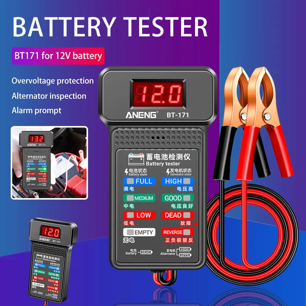 Car Battery Tester Car Inspection Repair Tools 12V Cranking Charging Circut Tester Battery Analyzer For BMW Tesla VW Tool
Car Battery Tester Car Inspection Repair Tools 12V Cranking Charging Circut Tester Battery Analyzer For BMW Tesla VW Tool