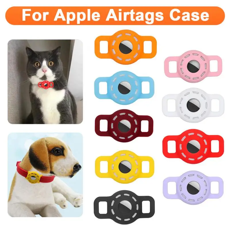 

Case For Airtag Case Protective Sleeve Dog Cat Collar Finder Pet Tracker Colorful Luminous Silicone Case For Apple Air Tag