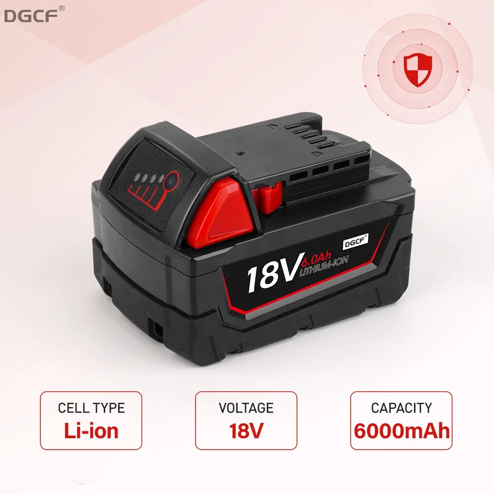 Battery for Milwaukee 18V 6500mAh Compatible with M-18 1850 1852 1840 1828 1820 M18 XC ETC
Battery for Milwaukee 18V 6500mAh Compatible with M-18 1850 1852 1840 1828 1820 M18 XC ETC