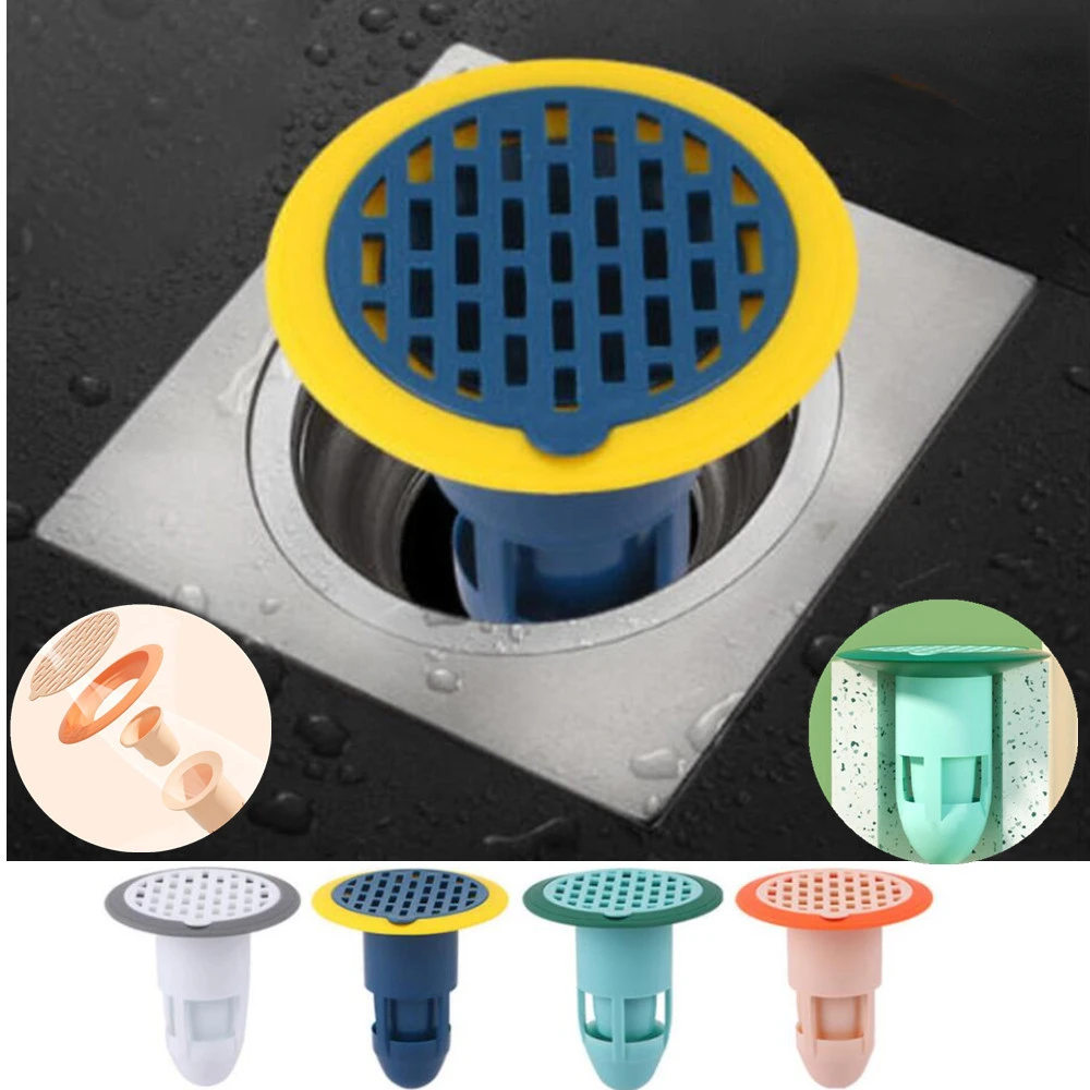 

New Bath Shower Floor Strainer Cover Plug Trap Silicone Anti-odor Sink Bathroom Water Drain Filter Insect Prevention Deodorant