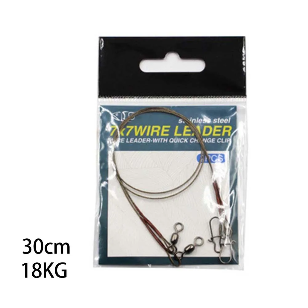 2pcs Fishing Line Steel Wire Leader With Snap Swivels Wire Leadcore Leash 20 30 40cm Fishing Accessories Tackle Tool Pesca
2pcs Fishing Line Steel Wire Leader With Snap Swivels Wire Leadcore Leash 20 30 40cm Fishing Accessories Tackle Tool Pesca