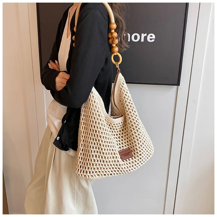 Summer Hollow Woven Tote Bag - Large Capacity 11 Sed709873860e4bb7b5f836a24839e64ae