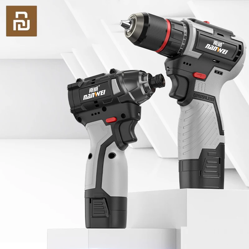 Youpin Nanwei Brushless Lithium Electric Drill 16.8V Rechargeble Electric Drill Household Handle Electric Screwdriver Set Tools
Youpin Nanwei Brushless Lithium Electric Drill 16.8V Rechargeble Electric Drill Household Handle Electric Screwdriver Set Tools