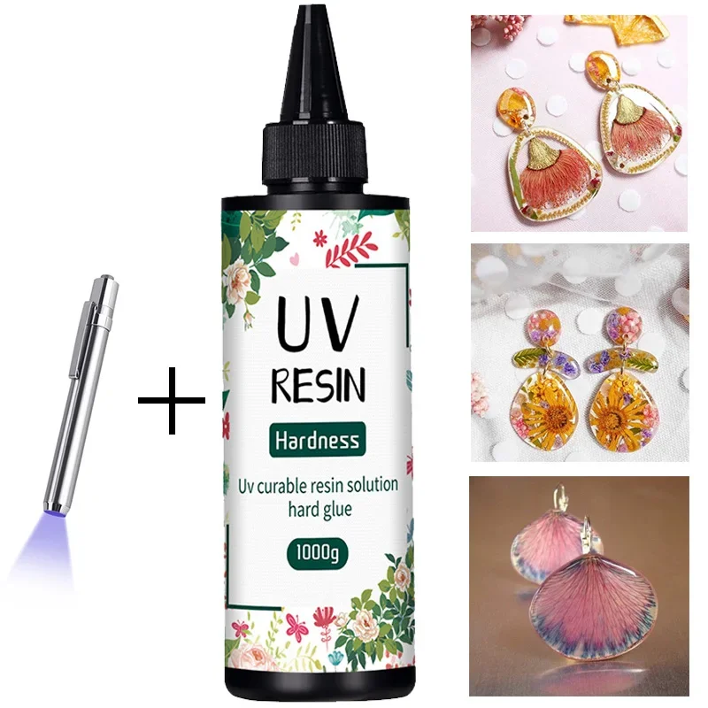 UV Resin Epoxy Resin and UV Lamp High Transparency Fast Drying and High Hardness for DIY Jewelry
UV Resin Epoxy Resin and UV Lamp High Transparency Fast Drying and High Hardness for DIY Jewelry