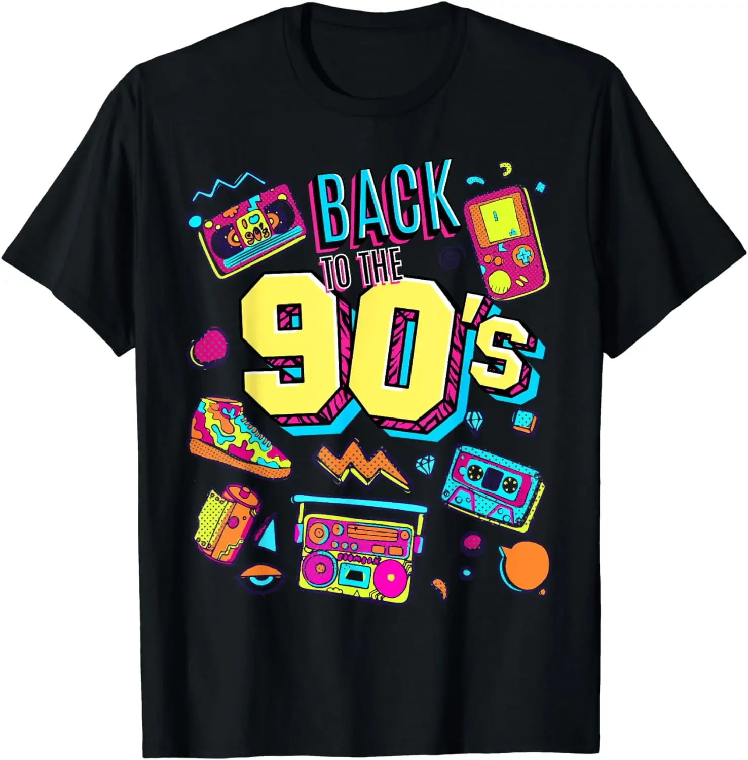 Retro back to 90s street game machine patterned printed T-shirt Camisas Clothing Casual T-shirt Ropa Hombre
Retro back to 90s street game machine patterned printed T-shirt Camisas Clothing Casual T-shirt Ropa Hombre