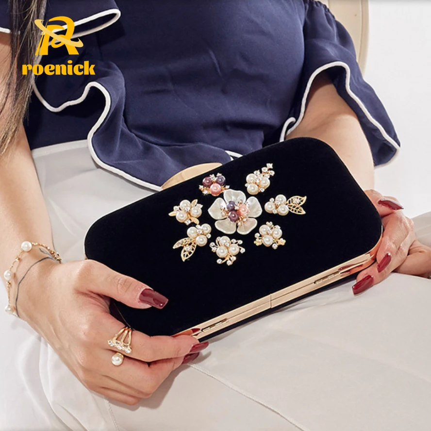 

ROENICK Women Vintage Banquet Evening Bags Lady Dinner Party Wedding Flower Day Clutch Cocktail Party Handbags Purses Mini Totes