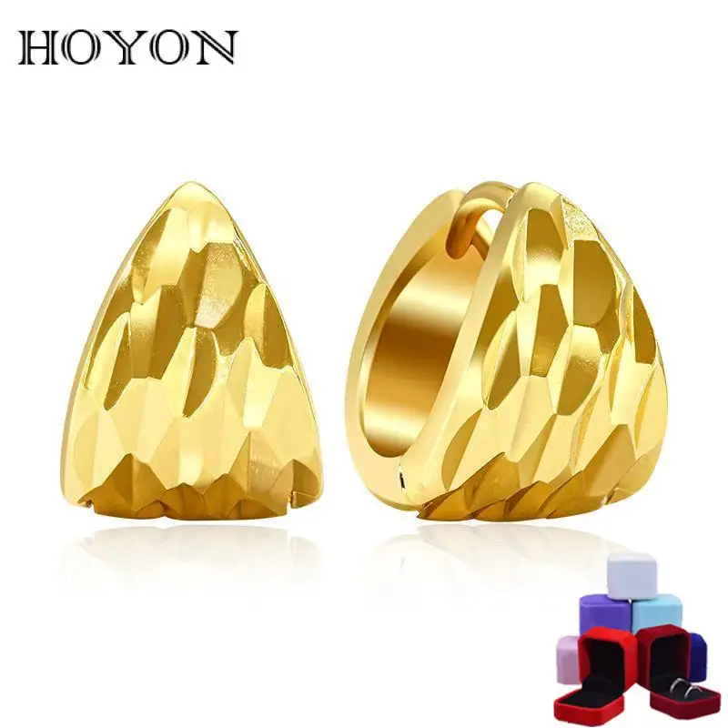 HOYON 18k pure gold color simple chunky bread new year earrings for women jewelry wide-faced net red earrings for office lady
HOYON 18k pure gold color simple chunky bread new year earrings for women jewelry wide-faced net red earrings for office lady