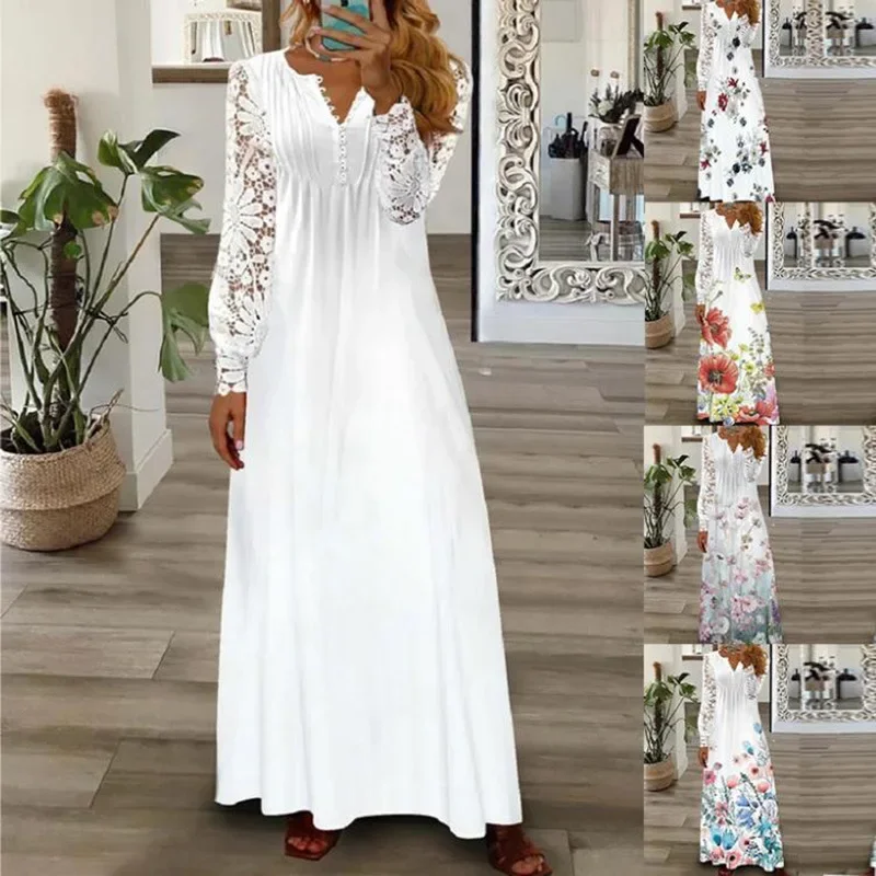 European and American women's clothing 2024 autumn/winter women's clothing new fashion printed lace long sleeved dress YBF32-3
European and American women's clothing 2024 autumn/winter women's clothing new fashion printed lace long sleeved dress YBF32-3