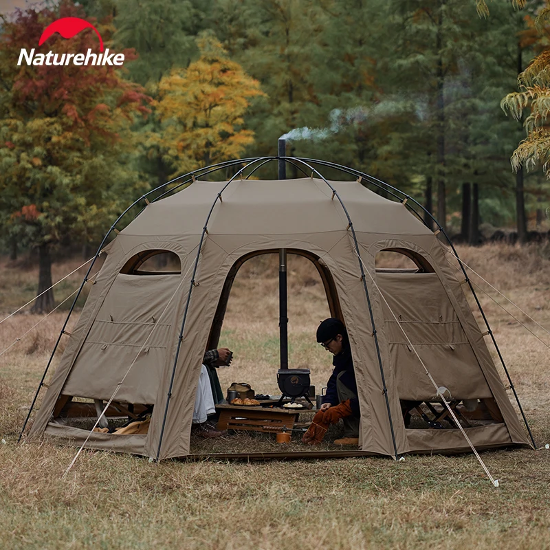 

Naturehike MG Fire Tent Large Space Living Room Dome Tent Tea Making Tent Outdoor Camping Equipment Breathable With Chimney Tent