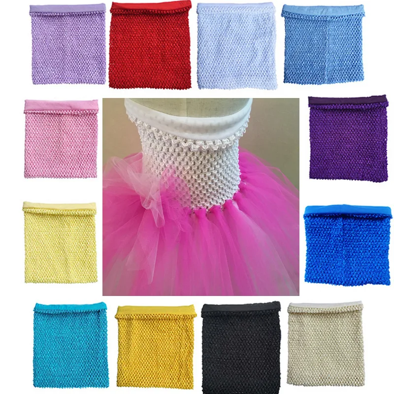 

8x8inches Lined Crochet Chest Wrap For Baby Girls 1-2 years Tutu Dresses Tube Tops DIY Craft Tutus Headbands Tutu Supplies