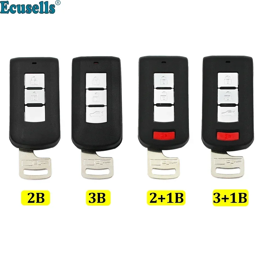 

2/3/4 Buttons New Smart Remote Key Shell Case Fob for Mitsubishi Lancer Outlander ASX Eclipse Galant with Emergency Key Blade