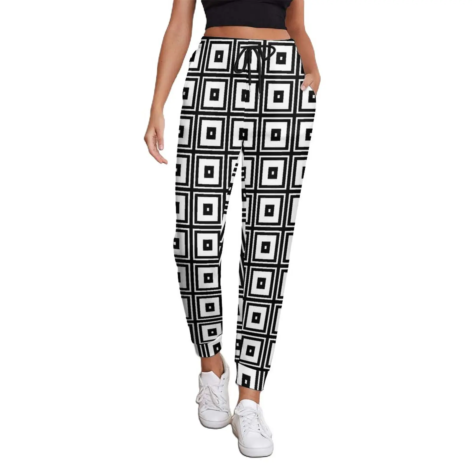 Retro Square Pants Black and White Casual Oversize Joggers Autumn Woman Custom Korean Fashion Trousers
Retro Square Pants Black and White Casual Oversize Joggers Autumn Woman Custom Korean Fashion Trousers