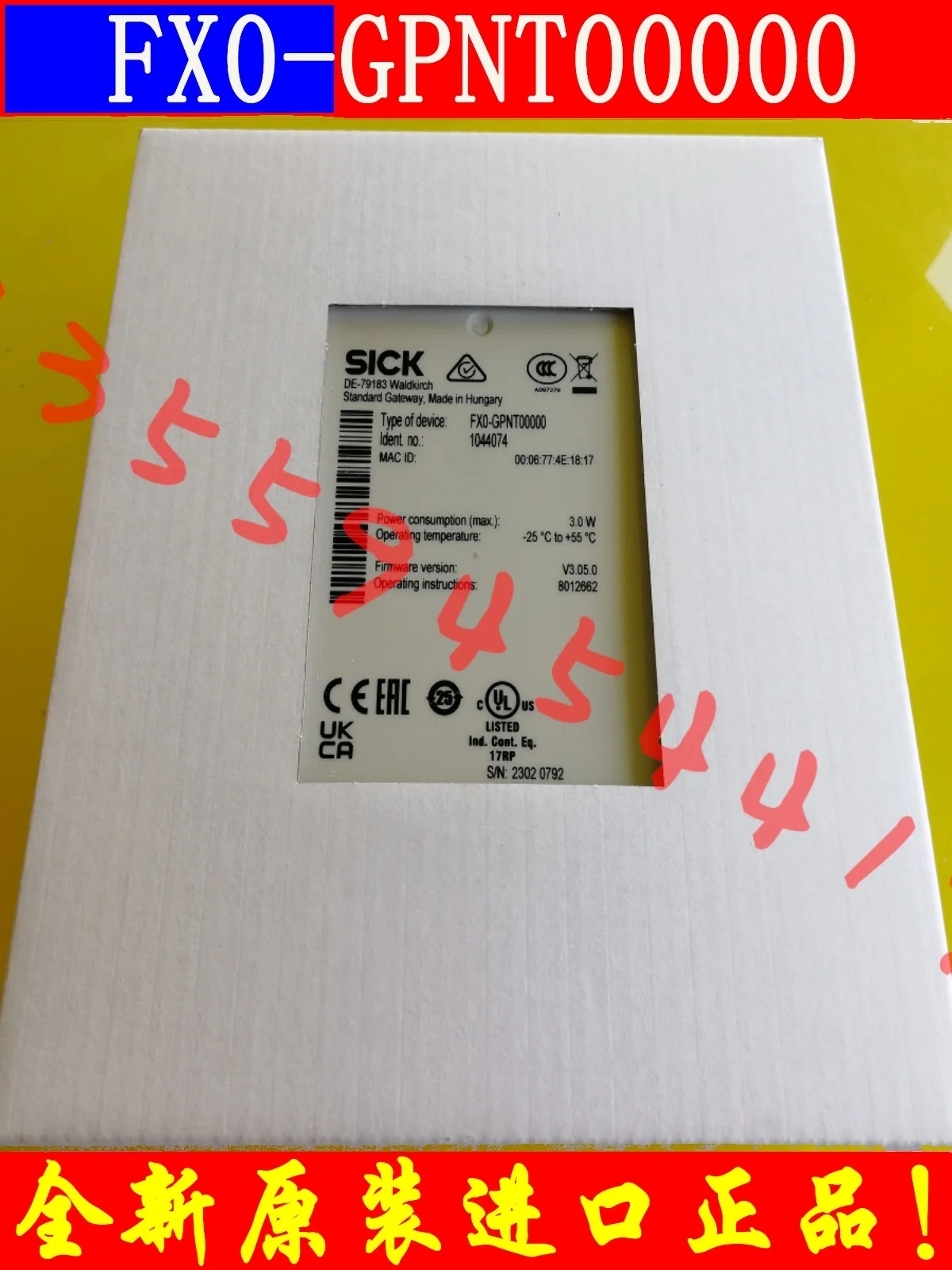 SICK Safety Relay 1044074 FX0-GPNT00000 Original Imported Authentic Free Shipping Order
SICK Safety Relay 1044074 FX0-GPNT00000 Original Imported Authentic Free Shipping Order