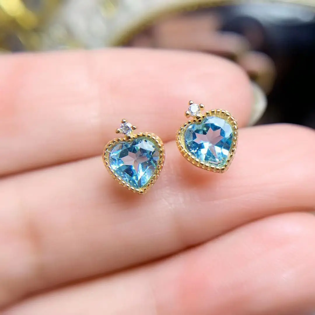 Best Seller Stud Earrings For Woman Newest Earrings Jewelry With Natural Topaz Gemstone 6*6mm For Lady Gift Wedding Party Dating
Best Seller Stud Earrings For Woman Newest Earrings Jewelry With Natural Topaz Gemstone 6*6mm For Lady Gift Wedding Party Dating