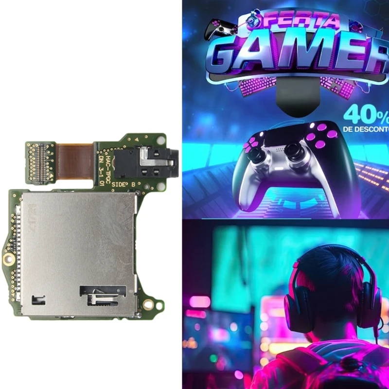 Игровая консоль, сменный слот для карты, сборочная плата для чтения, прочная и устойчивая к коррозии для переключателей, консоли 
Игровая консоль, сменный слот для карты, сборочная плата для чтения, прочная и устойчивая к коррозии для переключателей, консоли