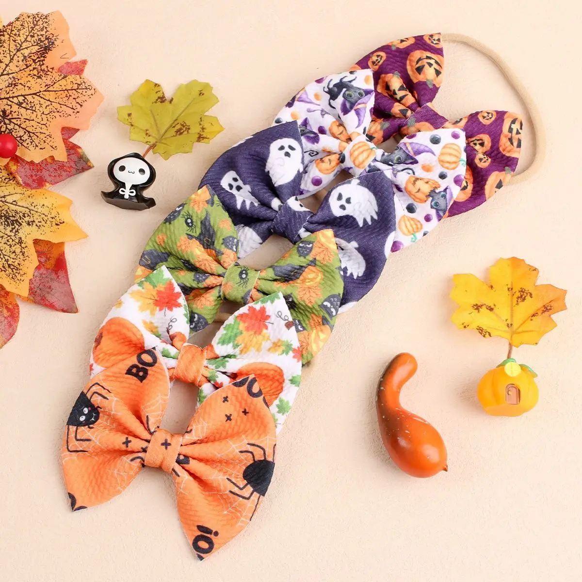 24pc/lot Baby Girls Halloween Bow Nylon Headbands Pumpkin Skeleton Skull Prints Headband for Kid Girls Party Hair Accessories
24pc/lot Baby Girls Halloween Bow Nylon Headbands Pumpkin Skeleton Skull Prints Headband for Kid Girls Party Hair Accessories