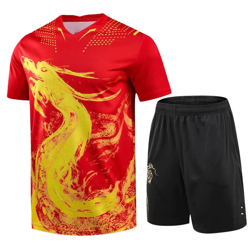 Table tennis badminton sportswear men women summer short-sleeved competition suit quick-drying and breathable
Table tennis badminton sportswear men women summer short-sleeved competition suit quick-drying and breathable