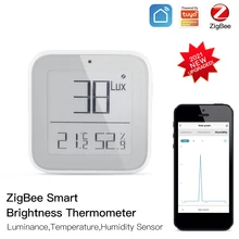 Tuya Zigbee Smart Brightness Thermometer Real-time Light Sensitive Temperature and Humidity Detector Smart Remote supervision
Tuya Zigbee Smart Brightness Thermometer Real-time Light Sensitive Temperature and Humidity Detector Smart Remote supervision