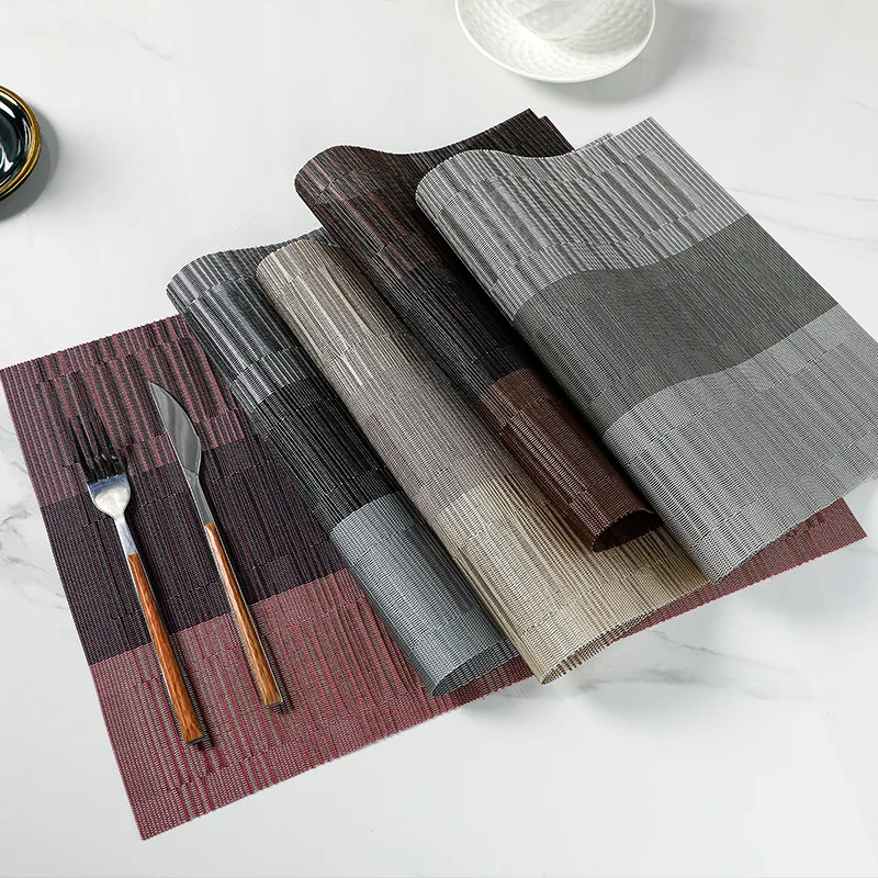 Bamboo Groove Gradient Insulated Placemat Waterproof and Oil Proof Simple Woven Placemat In Tesla Hotel
Bamboo Groove Gradient Insulated Placemat Waterproof and Oil Proof Simple Woven Placemat In Tesla Hotel