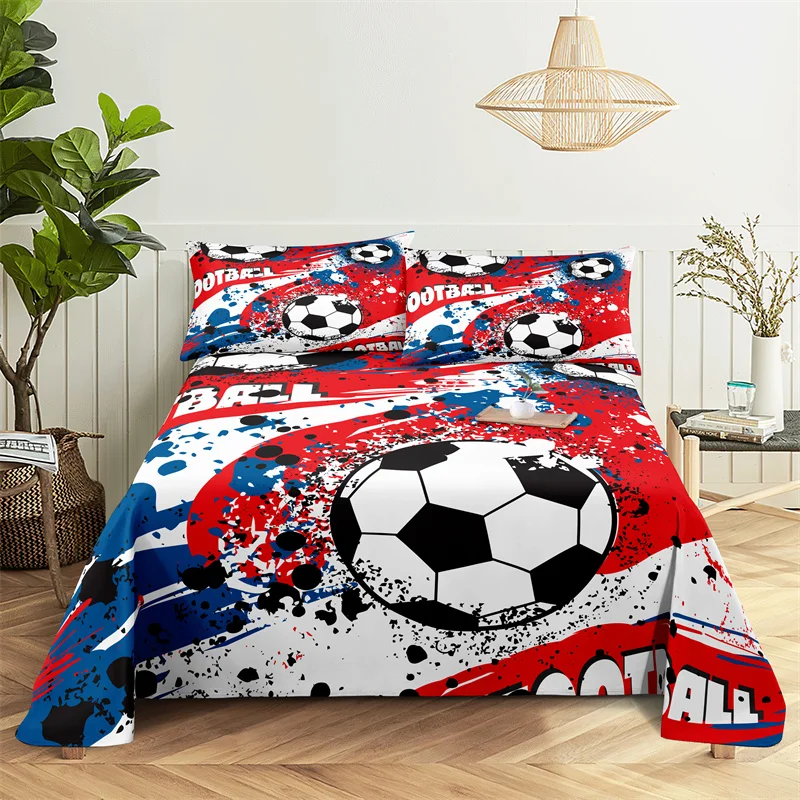 Football Bed Sheet Set Bedding Set Bed Flat Sheet Athletic Sports Boy Girl Bedsheet Bedding King Bed Sheets and Pillowcases
Football Bed Sheet Set Bedding Set Bed Flat Sheet Athletic Sports Boy Girl Bedsheet Bedding King Bed Sheets and Pillowcases