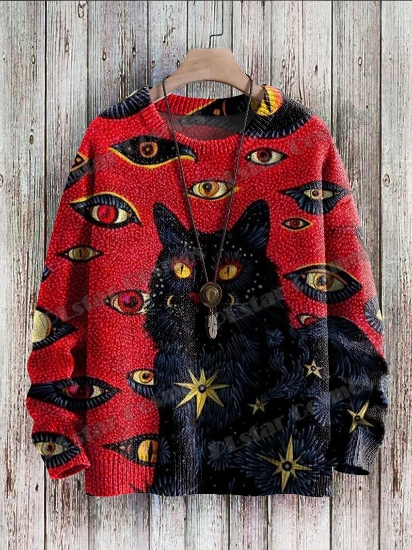 Unisex Abstract Art Cat Multi color Pattern 3D Printing Round Neck Knitted Pullover Unisex Casual Knitted Pullover Sweater
Unisex Abstract Art Cat Multi color Pattern 3D Printing Round Neck Knitted Pullover Unisex Casual Knitted Pullover Sweater