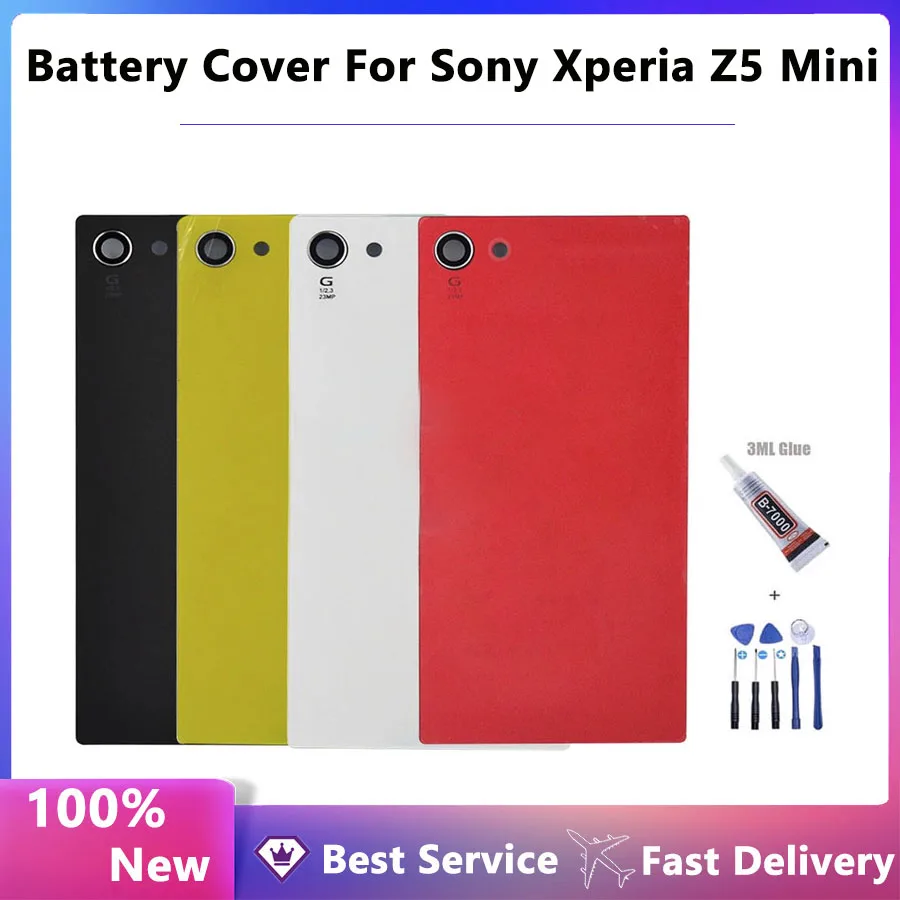 

4.6" For SONY XPERIA Z5 Compact Back Battery Cover Door Rear Housing Glass Case For SONY Z5 Mini E5803 E5823 Battery Cover