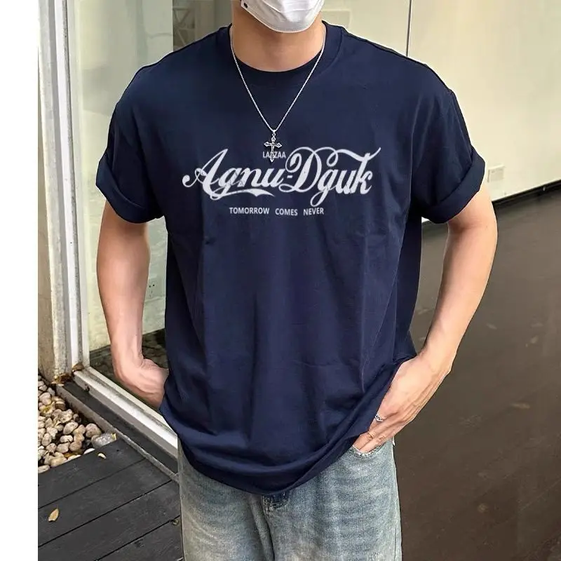 Summer Korean Style Heavyweight Pure Cotton Printed T-shirt New Trendy Brand Men's Y2K Casual Retro Round Neck Half-sleeved Top
Summer Korean Style Heavyweight Pure Cotton Printed T-shirt New Trendy Brand Men's Y2K Casual Retro Round Neck Half-sleeved Top