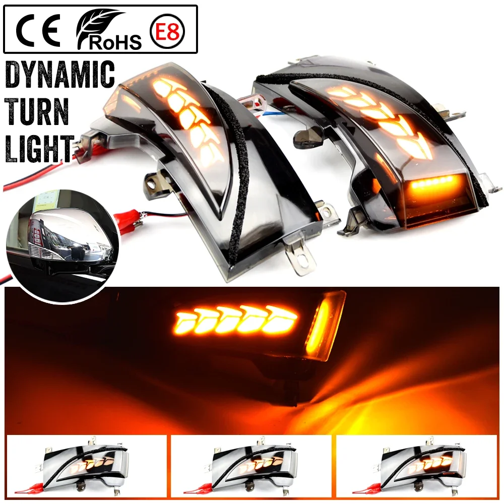 

Dynamic Rearview Mirror Turn Signal Lamp Sequential Flowing Light For Infiniti QX56 QX80 For Nissan Patrol Y62 Armada Quest RE52
