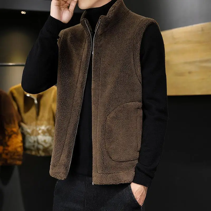 Winter New Lamb Wool Coat Warm Vest Men Fashion Casual Thicken Gilets Male Jacket Can Be Worn On Both Sides Sleeveless Waistcoat 14 Mallzona Sed887ce6fd7c49eebb6e9bf0d764a4406 Winter New Lamb Wool Coat Warm Vest Men Fashion Casual Thicken Gilets Male Jacket Can Be Worn On Both Sides Sleeveless Waistcoat Mallzona