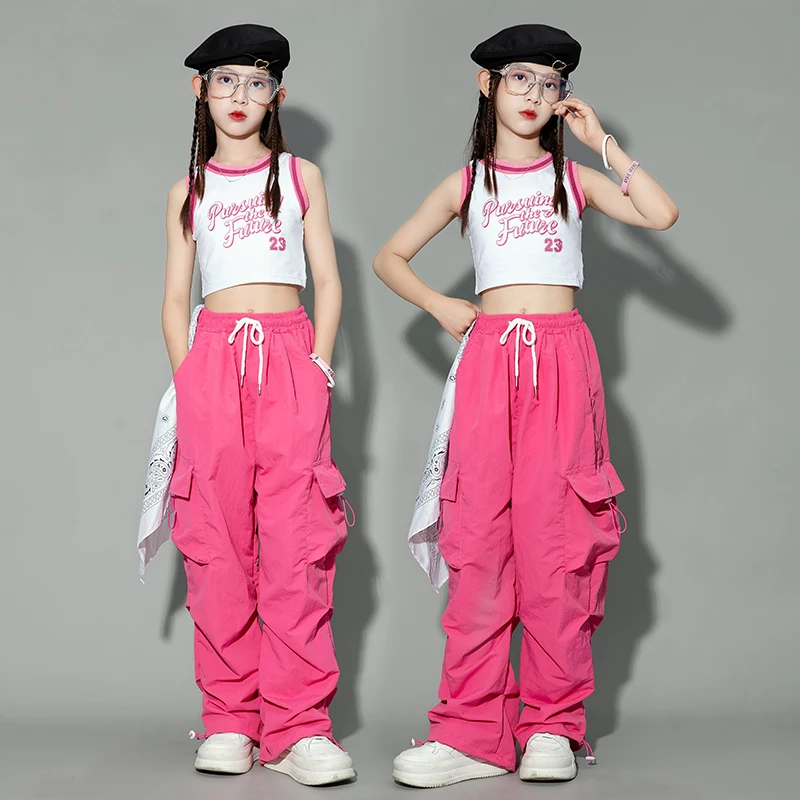 Fashion Girls Clothes Street Dance Hip Hop Costume Crop Tops Pink Cargo Pants Jazz Dance Performance Clothing Stage Wear BL10924
Fashion Girls Clothes Street Dance Hip Hop Costume Crop Tops Pink Cargo Pants Jazz Dance Performance Clothing Stage Wear BL10924