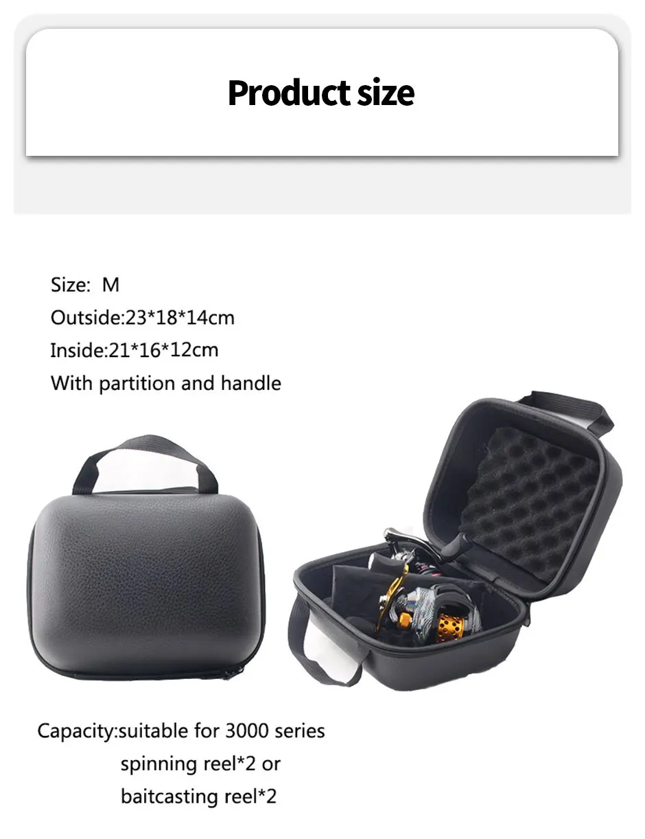 Spinning Reel Case Cover PU Fishing Bag M, L Shockproof Waterproof Fishing Tackle Storage Case For 1 or 2 Fishing Reel 2 Mallzona Sed89c8c332414051968f0a3fead0270cz Spinning Reel Case Cover PU Fishing Bag M, L Shockproof Waterproof Fishing Tackle Storage Case For 1 or 2 Fishing Reel Mallzona