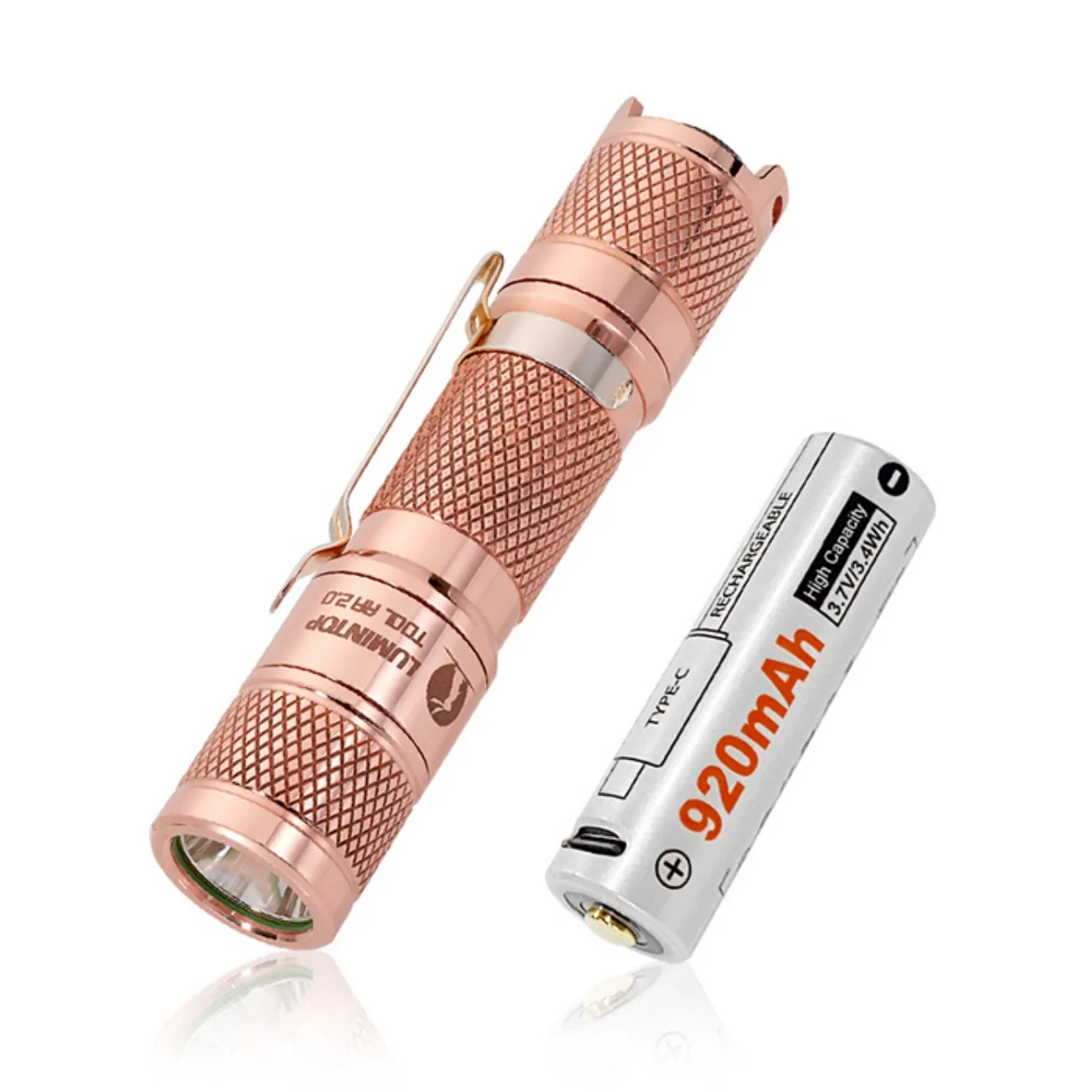 

LUMINTOP TOOL AA 2.0 COPPER MINI Flashlight CREE XP-L HD LED 650 Lumen EDC Flashlight Keychain Light by 14500 Battery