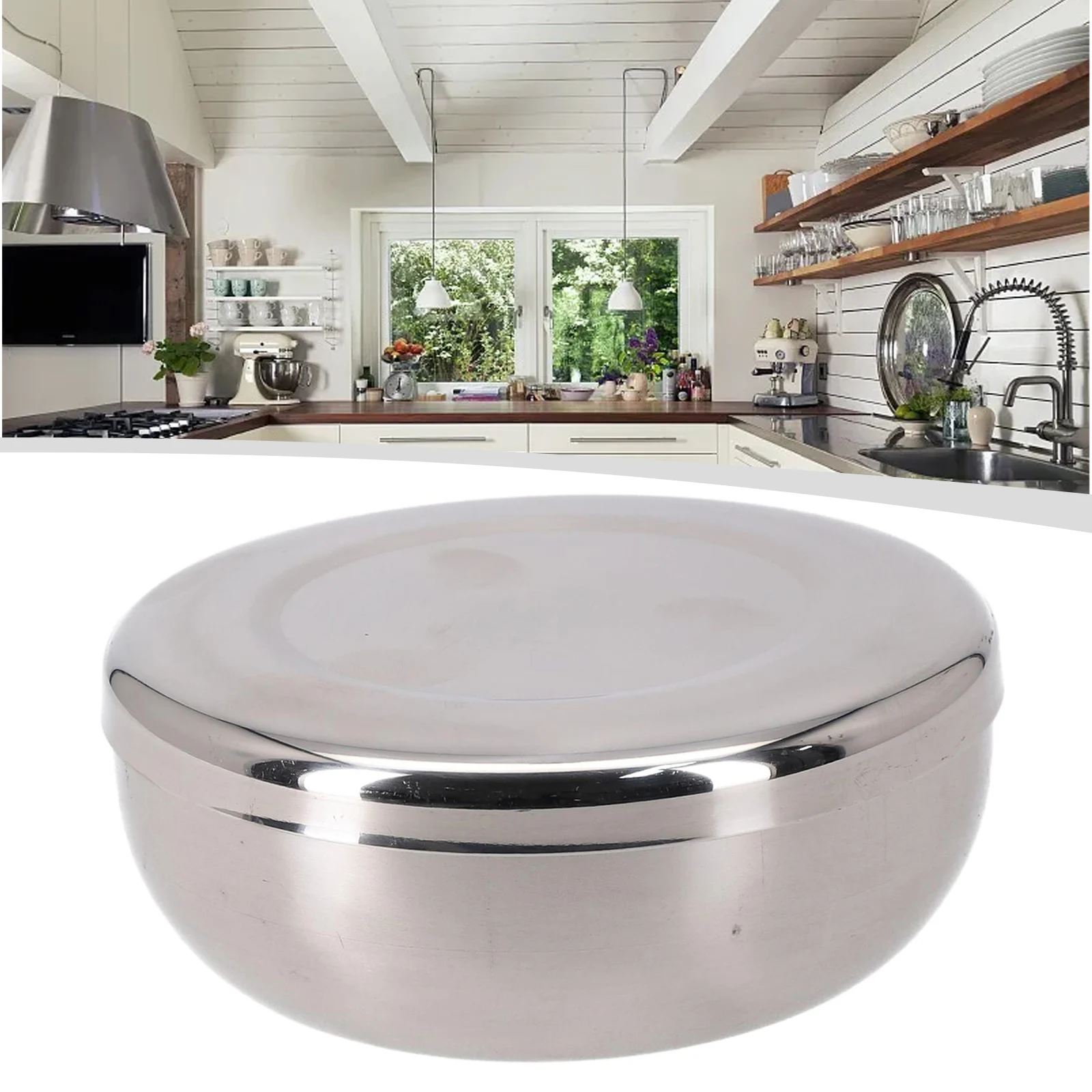 Stainless Steel Bowl With Lid Single Layer Steamed Rice Bowl 420ml High-capacity Traditional Covered Bowl Kitchen Tableware
Stainless Steel Bowl With Lid Single Layer Steamed Rice Bowl 420ml High-capacity Traditional Covered Bowl Kitchen Tableware