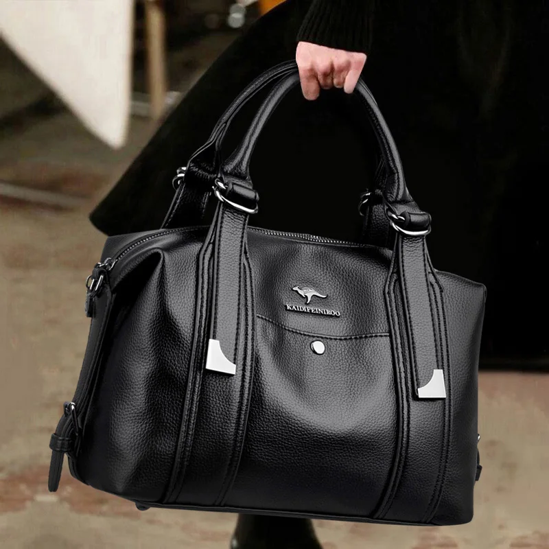 

New Famous Luxury Designer Women's Handbag High Quality Soft Leather Female Shoulder Bag Retro Fashion Shopping Bags Sac A Main