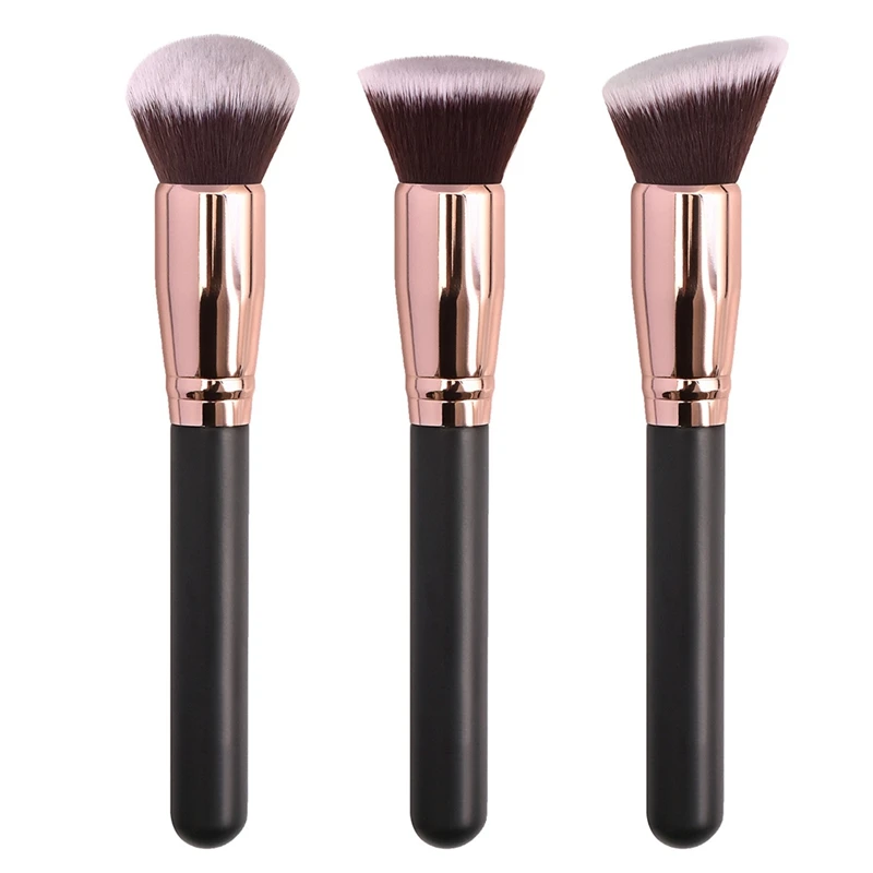 

3Pcs Makeup Brushes Foundation Loose Powder Concealer Blending Blush Brush Professional Cosmetic Beauty Makeup Tool